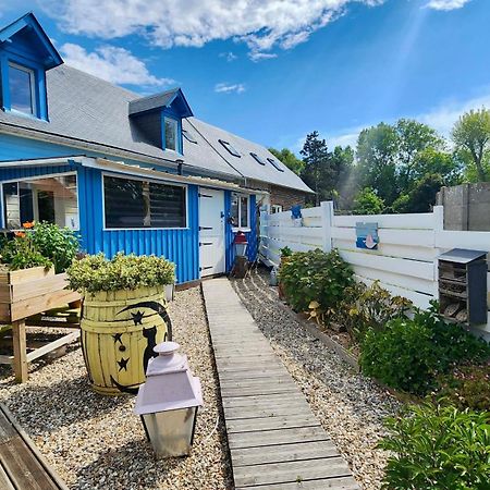 La Petite Maison En Bois Bleue Quiberville Extérieur photo