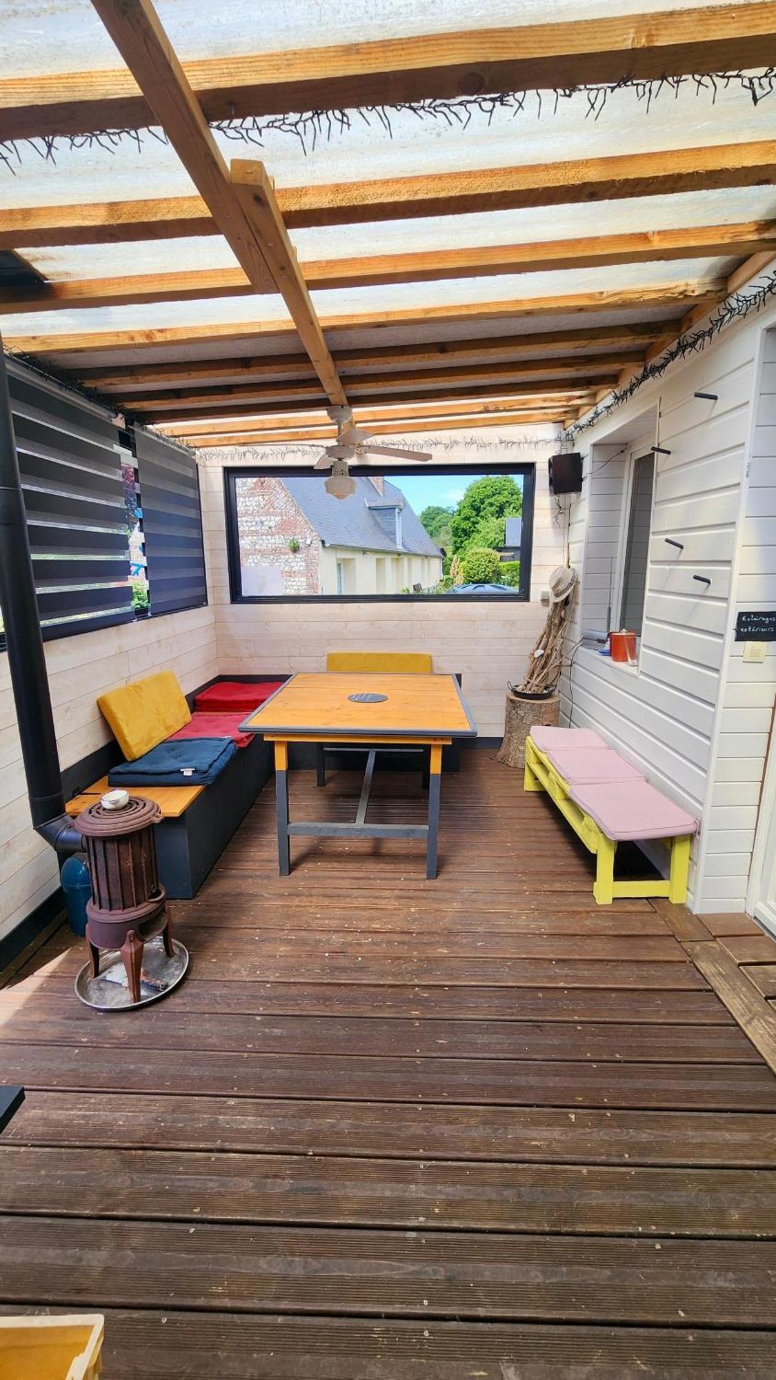 La Petite Maison En Bois Bleue Quiberville Extérieur photo